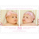 Pink Initial Twins Photo Birth Announcements Image 6 of 6